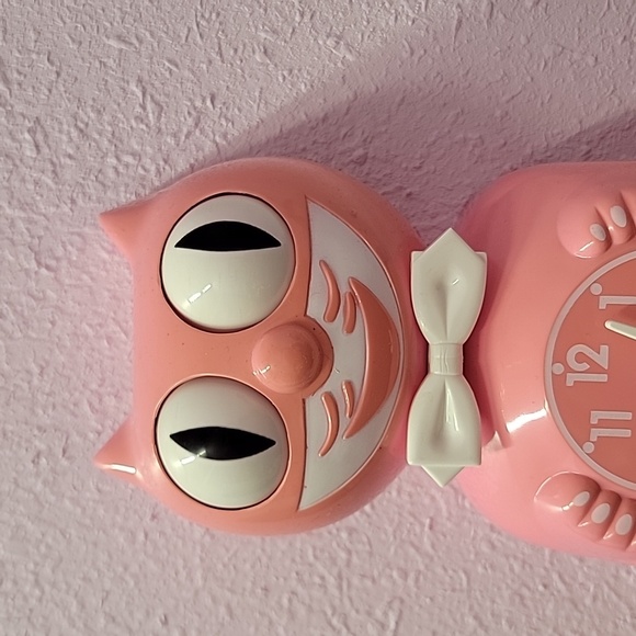 Rare Retired FADED PINK Kit Cat Klock Clock - Picture 2 of 6